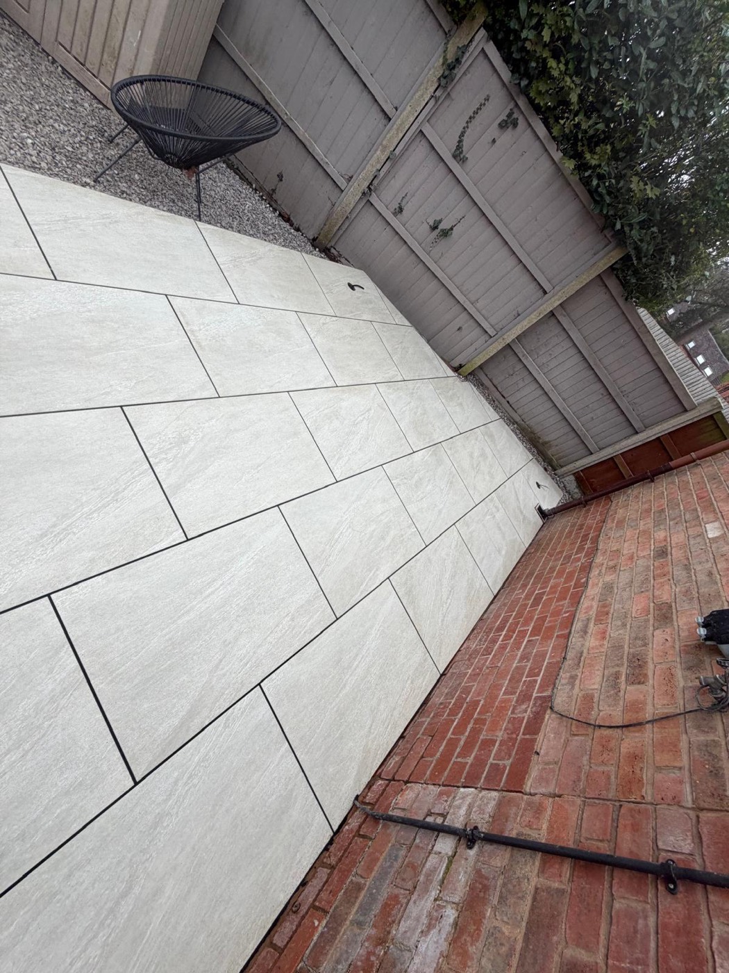 Porcelain Patio & Garden Renovation in Barnt Green — photograph 3