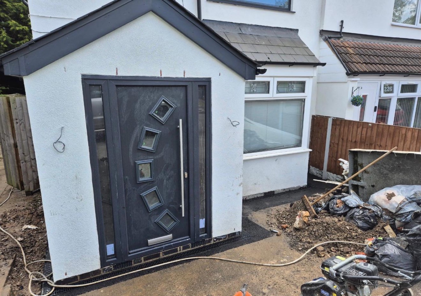Front Porch Build — completed by Trio Construction Group in Acocks Green