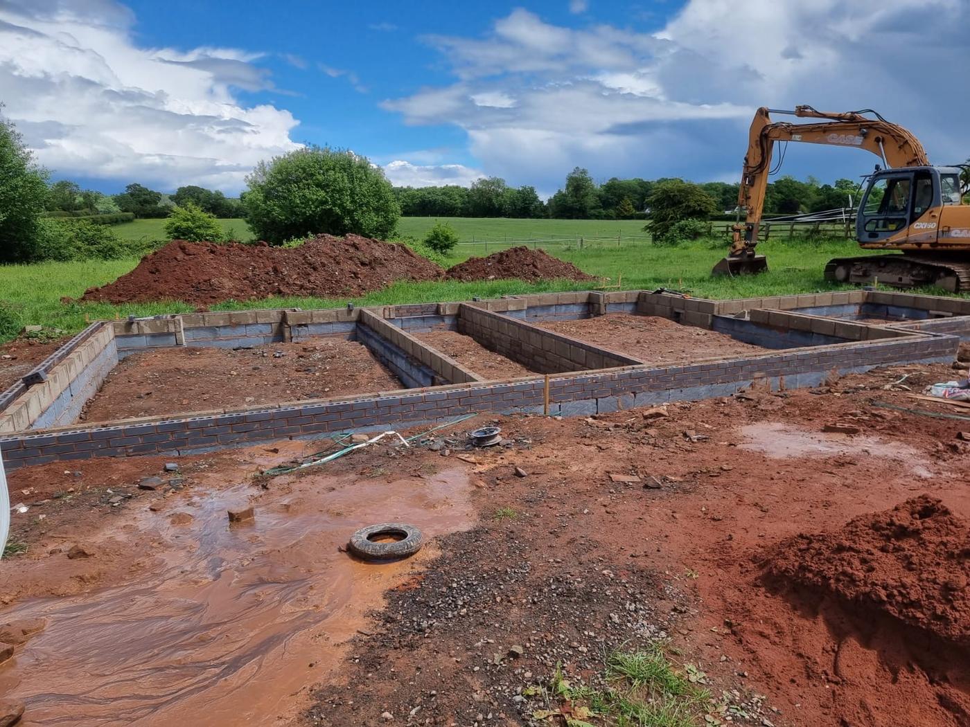 Groundworks & Foundations carried out by Trio Construction Group in Solihull and Birmingham